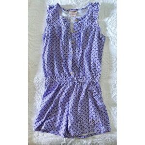 NWOT Juicy Couture - purple and white floral playsuit with elastic waist